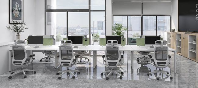 Dos élevé blanc de roulement Mesh Office Chairs 2 d'ordinateur d'allocation des places de meubles de personnel