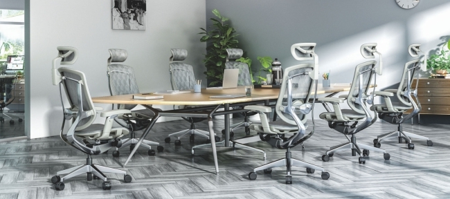 GTChair Grey Frame Swivel Office Sell détendent bien la chaise ergonomique 4 de bureau de conception