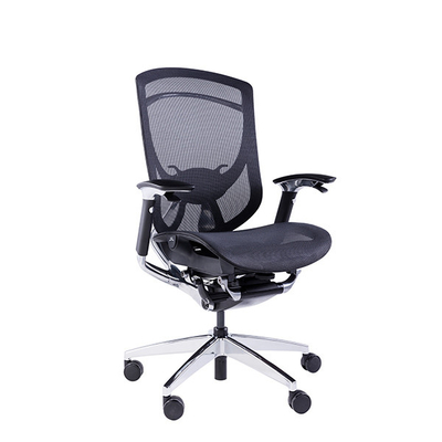 Smile Face Black Ergonomic Office Chair A'PAS With Headrest Surface Rotation Adjustable